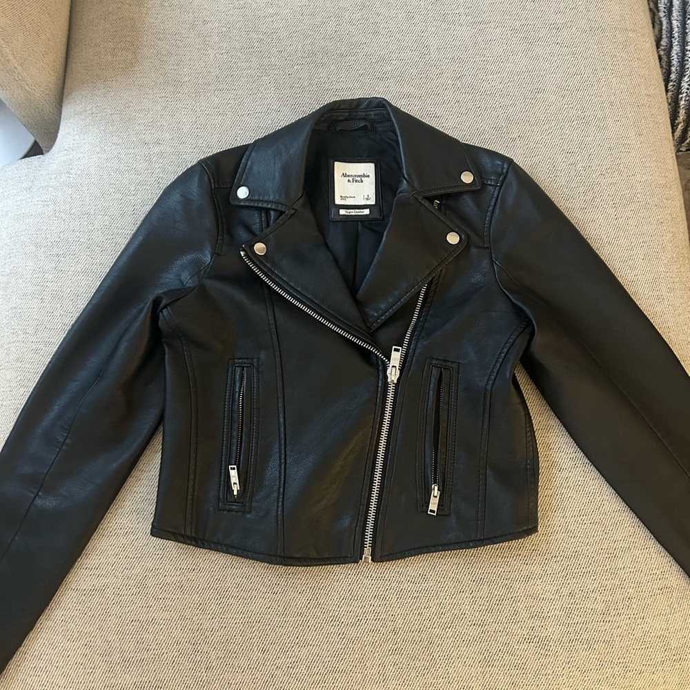 Abercrombie & Fitch Black Leather Jacket